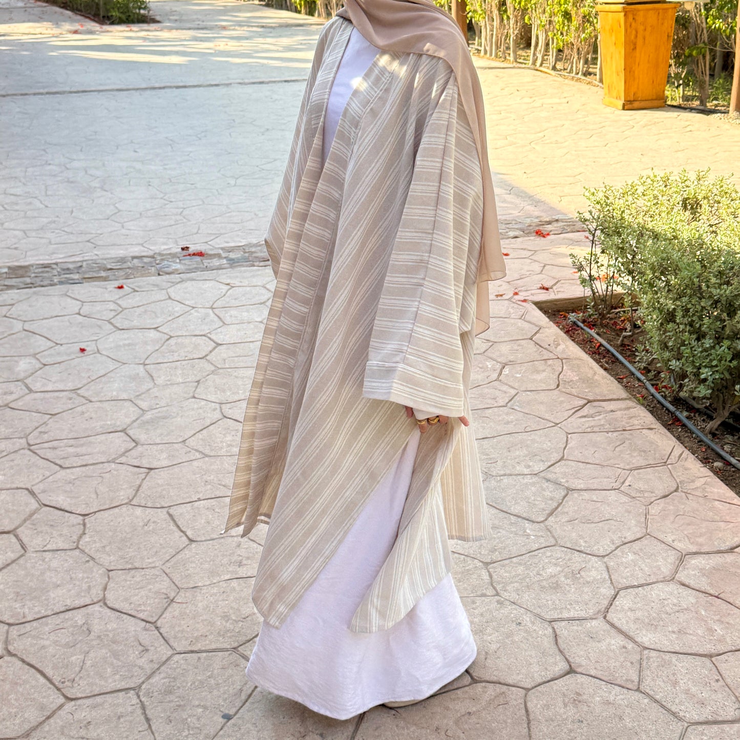Striped Linen Cardigan