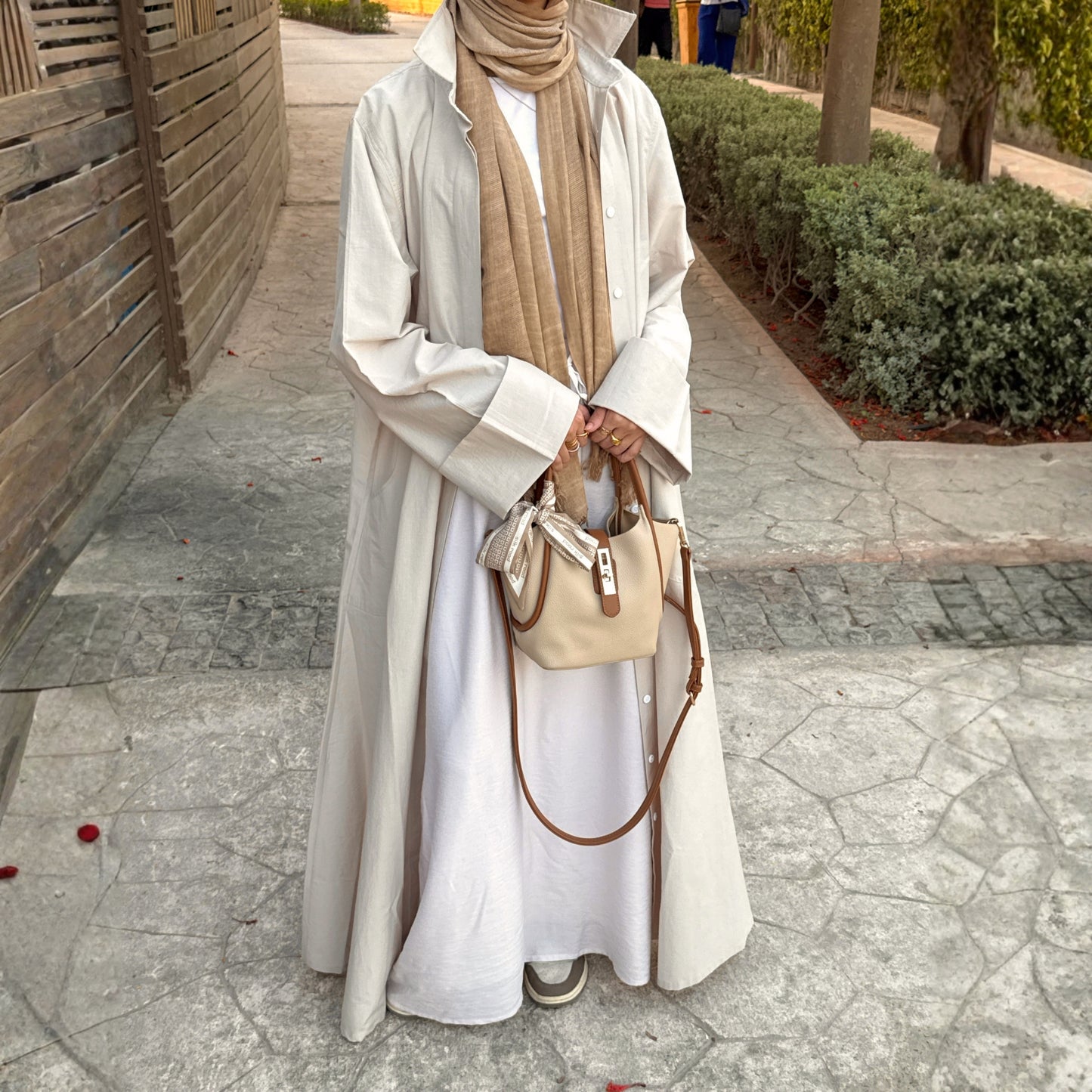 The Shirt Dress in Beige