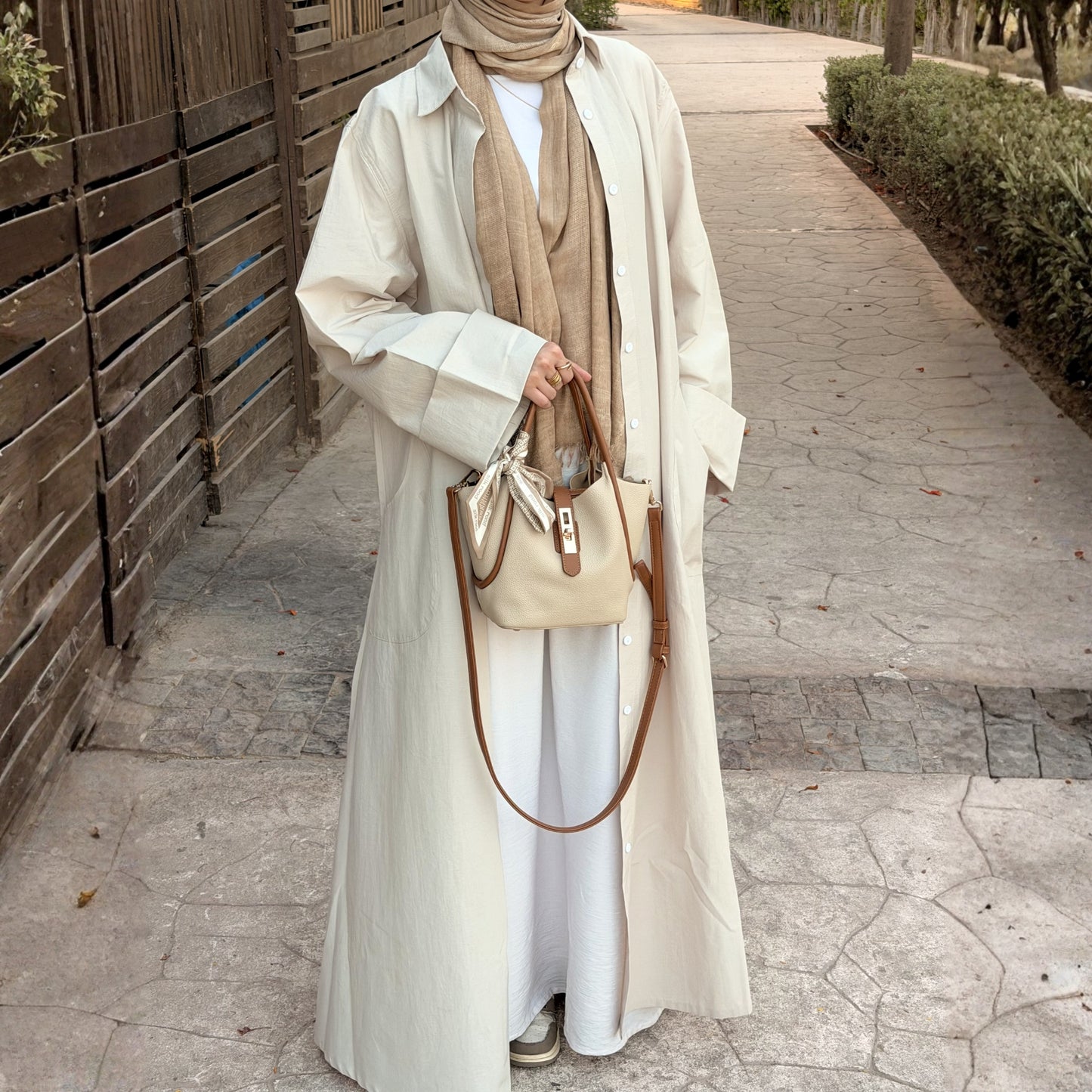 The Shirt Dress in Beige