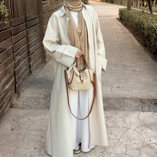 The Shirt Dress in Beige