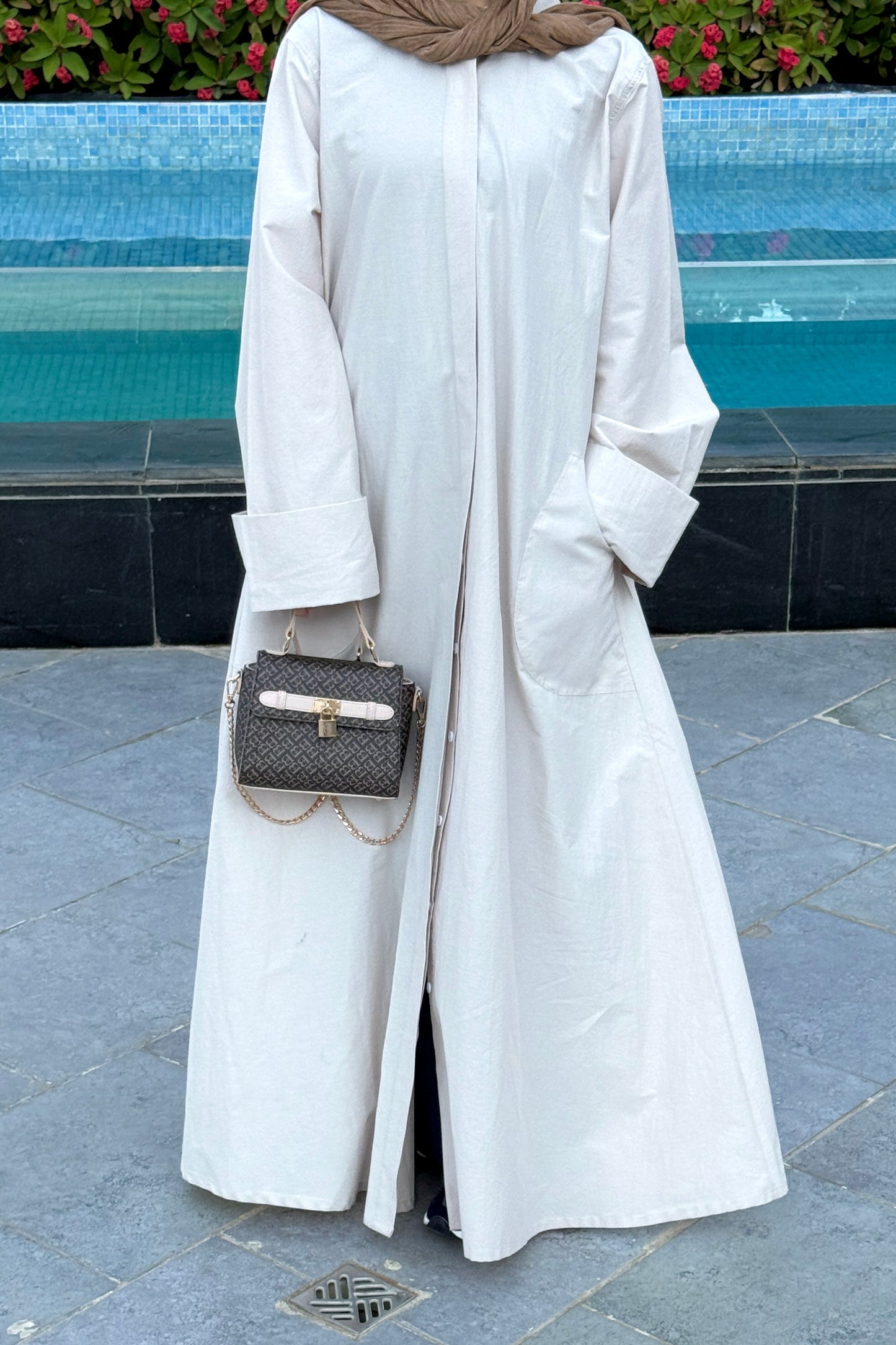 The Shirt Dress in Beige