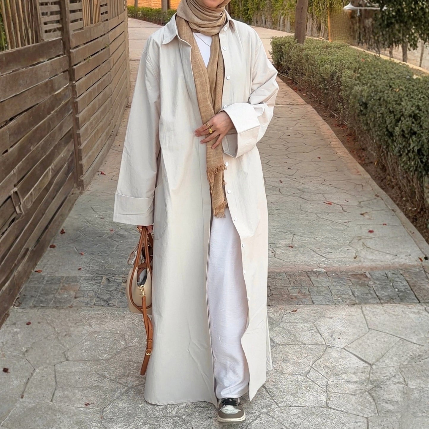 The Shirt Dress in Beige