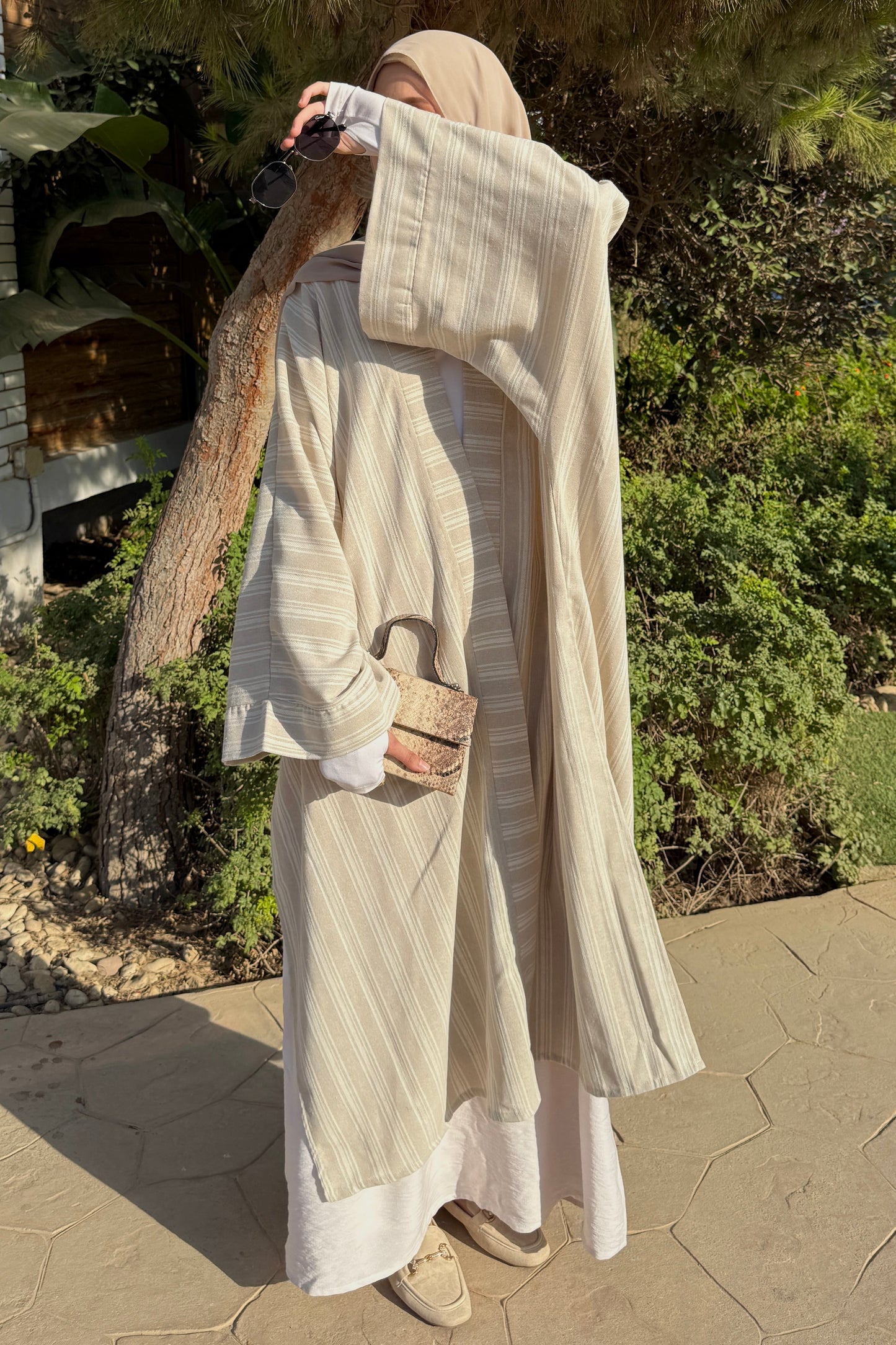 Striped Linen Cardigan