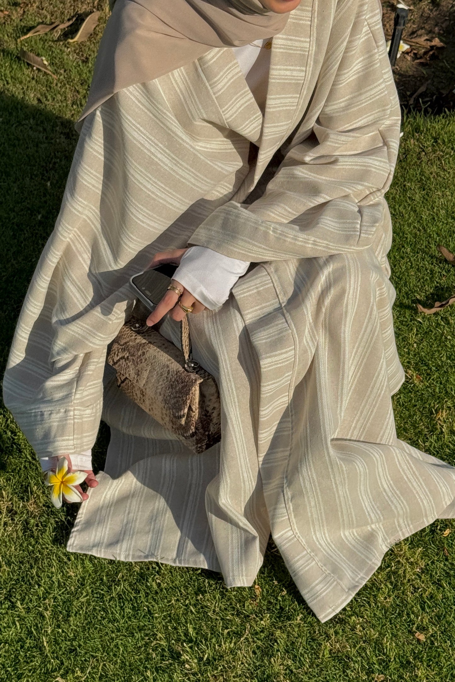 Striped Linen Cardigan