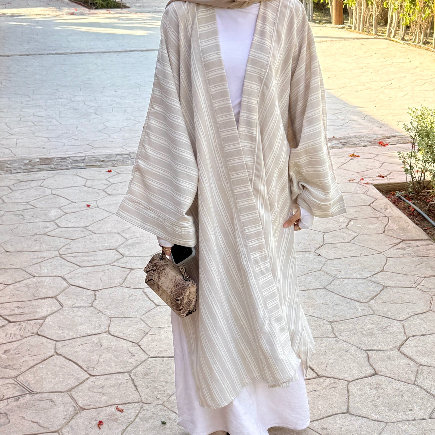 Striped Linen Cardigan