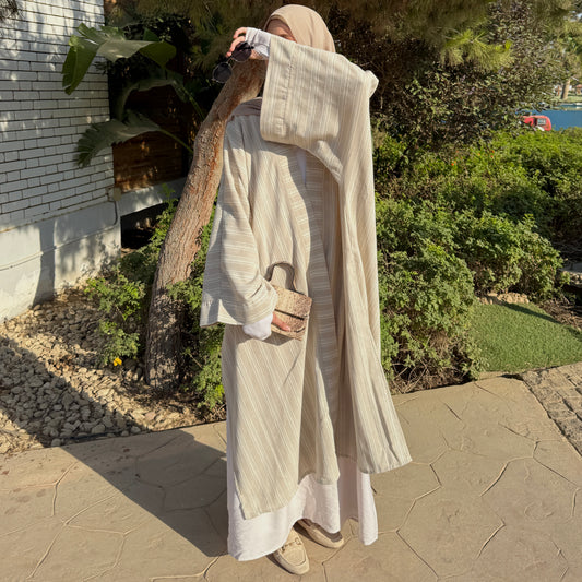 Striped Linen Cardigan